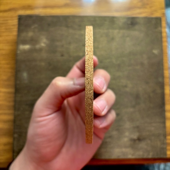 Virgo Zodiac Sign Encircled Laser Engraved Cork Coaster - Picture 5 of 5